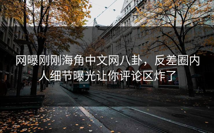 网曝刚刚海角中文网八卦，反差圈内人细节曝光让你评论区炸了